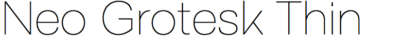 Neo Grotesk Thin