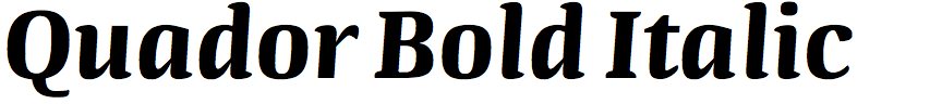 Quador Bold Italic