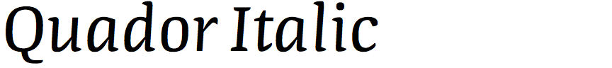 Quador Italic