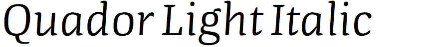 Quador Light Italic