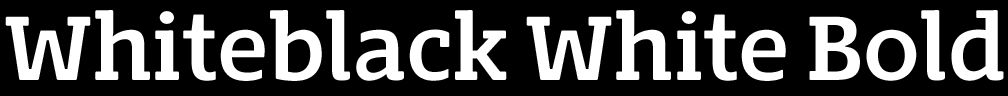 Whiteblack White Bold
