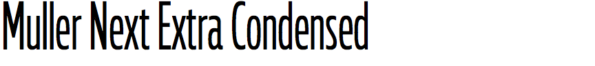 Muller Next Extra Condensed