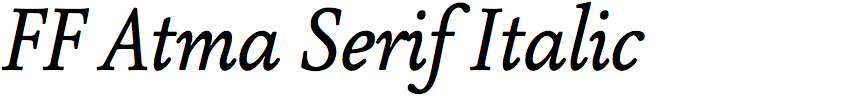 FF Atma Serif Italic