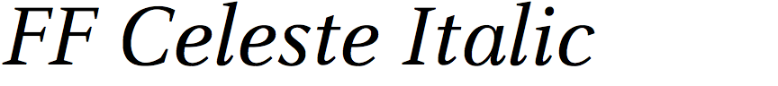 FF Celeste Italic