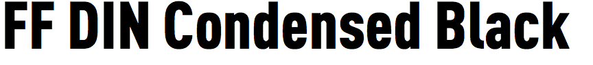 FF DIN Condensed Black