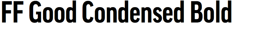 FF Good Condensed Bold