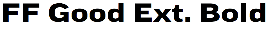 FF Good Extended Bold