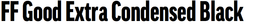 FF Good Extra Condensed Black
