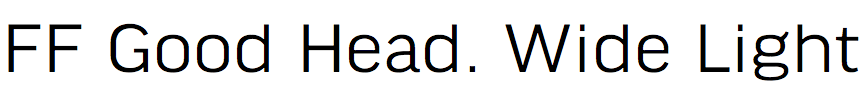 FF Good Headline Wide Light