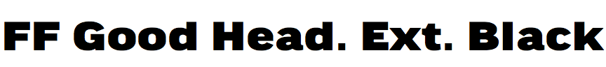 FF Good Headline Extended Black