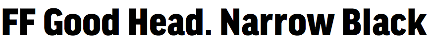 FF Good Headline Narrow Black