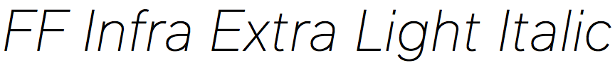 FF Infra Extra Light Italic