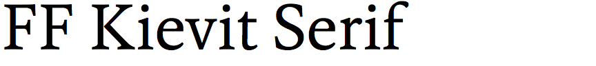 FF Kievit Serif