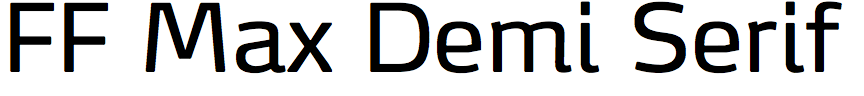 FF Max Demi Serif