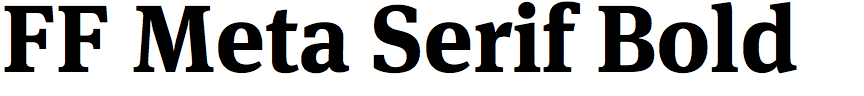 FF Meta Serif Bold