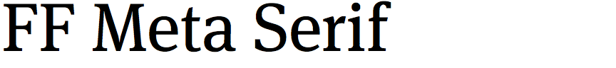 FF Meta Serif