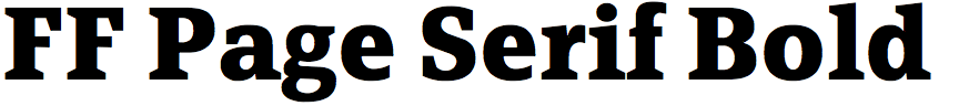 FF Page Serif Bold