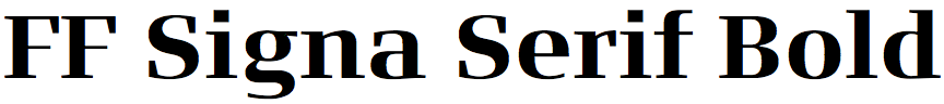 FF Signa Serif Bold