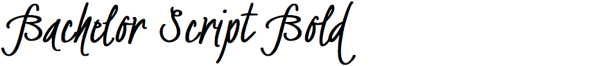 Bachelor Script Bold