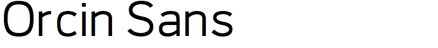 Orcin Sans