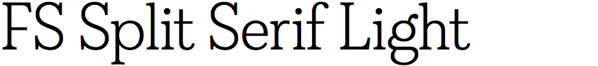 FS Split Serif Light