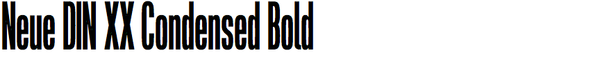 Neue DIN XX Condensed Bold