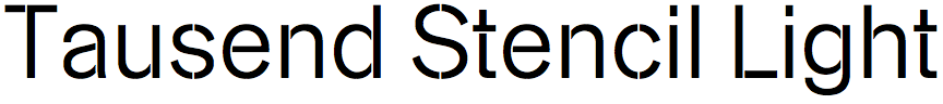 Tausend Stencil Light
