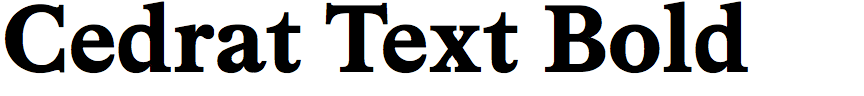 Cedrat Text Bold