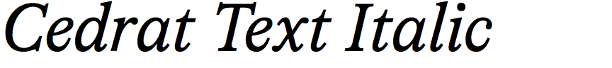 Cedrat Text Italic