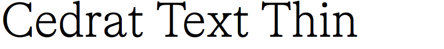Cedrat Text Thin