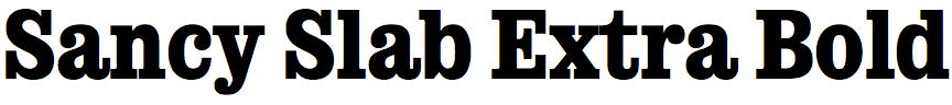 Sancy Slab Extra Bold