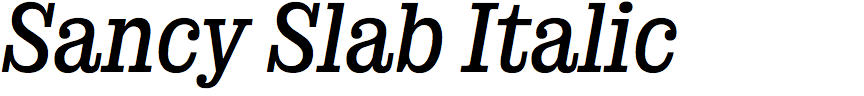 Sancy Slab Italic