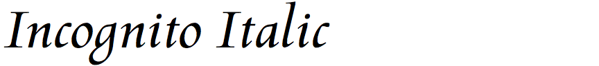 Incognito Italic