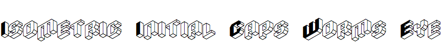 Isometric Initial Caps Worms Eye