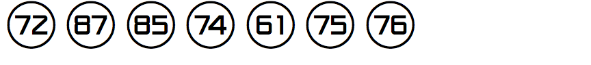 Numbers Style One Circle Positive