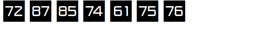 Numbers Style One Square Negative