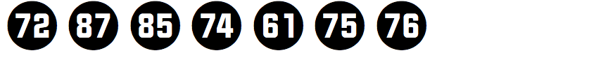 Numbers Style Two Circle Negative