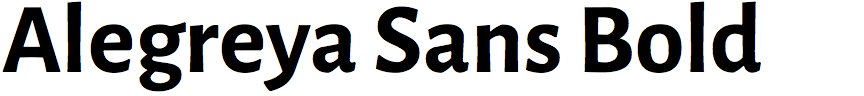 Alegreya Sans Bold (Google)