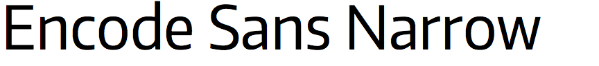 Encode Sans Narrow