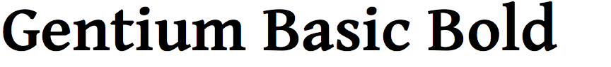 Gentium Basic Bold