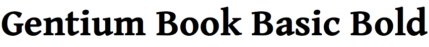 Gentium Book Basic Bold