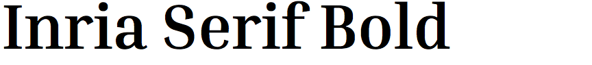 Inria Serif Bold