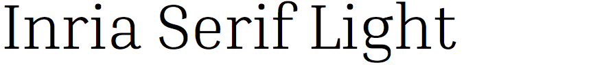 Inria Serif Light