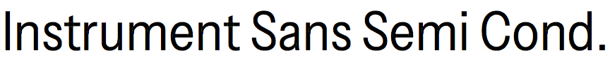 Instrument Sans Semi Condensed