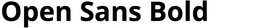 Open Sans Bold