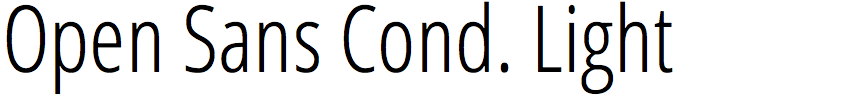 Open Sans Condensed Light