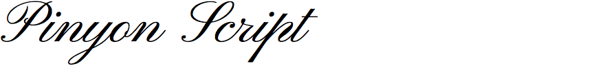 Pinyon Script