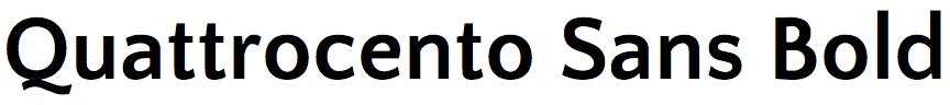 Quattrocento Sans Bold