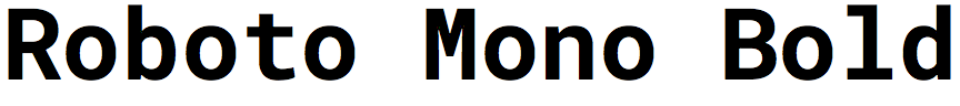 Roboto Mono Bold