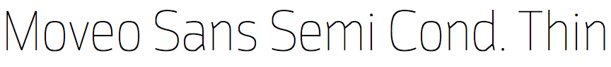 Moveo Sans Semi Condensed Thin